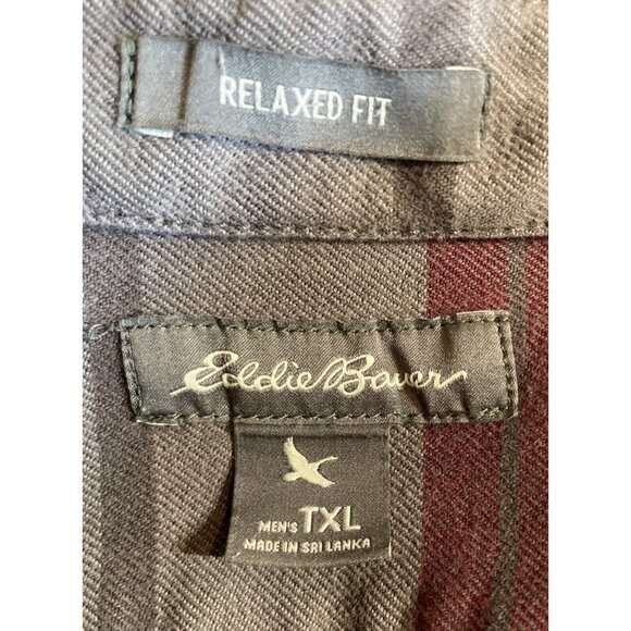 Eddie Bauer Mens Size TXL Multicolor Striped Button Up Long Sleeve Relaxed Shirt - Picture 8 of 11